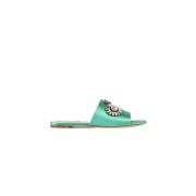 Rochas Flat Sandals Green, Dam