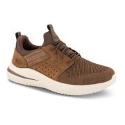 Skechers Herr Slip-On Sneakers i Textil Mesh Brown, Herr