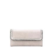 Stella McCartney Korthållare Plånbok, Grå, 10,5 cm x 19,5 cm Gray, Dam