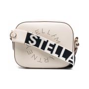 Stella McCartney Vit Faux Läder Stella Logo Crossbody Väska White, Dam
