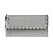 Stella McCartney Grå Falabella Faux Suede Plånbok Gray, Dam