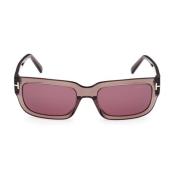 Tom Ford Rektangulära Rosa Solglasögon för Kvinnor Pink, Dam