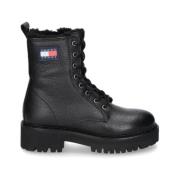 Tommy Hilfiger Urban Boot - Högkvalitativa läderstövlar Black, Dam