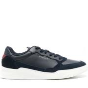 Tommy Hilfiger Blå Läder Sneakers för Män Blue, Herr