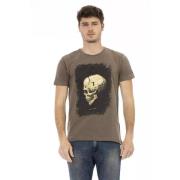 Trussardi Action Cotton T-Shirt med Front Print Brown, Herr