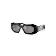 Versace Svarta Solglasögon med Originalfodral Black, Herr