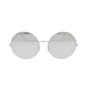 Victoria Beckham Minimalistiska runda solglasögon Gray, Dam