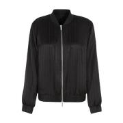 Armani Exchange Elegant Zip-through Jacka för Kvinnor Black, Dam