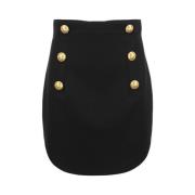 Balmain Högmidjat Minikjol, Flattering Fit Black, Dam