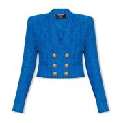 Balmain Tweed blazer Blue, Dam