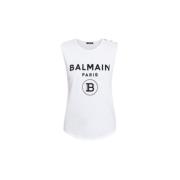 Balmain Ärmlös topp White, Dam