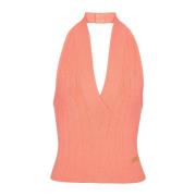 Balmain Knit backless top Pink, Dam