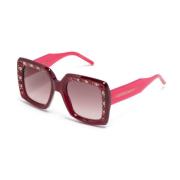 Carolina Herrera Rosa Sungles med Originalfodral Pink, Dam