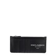 Dolce & Gabbana Vertikal kortfodral med logotyp Black, Herr