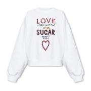 Dolce & Gabbana Tryckt sweatshirt White, Dam