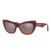 Dolce & Gabbana Bordeaux Cat-eye Solglasögon med Gradient Rosa Linser ...