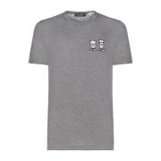 Dolce & Gabbana Familj Patch Logo T-Shirt Gray, Herr