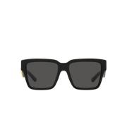 Dolce & Gabbana Lyxiga svarta acetat solglasögon Black, Dam