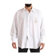 Dolce & Gabbana Klassiskt Logo Bomullsskjorta White, Herr
