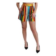 Dolce & Gabbana Färgglada Multicolor Mini Shorts Multicolor, Dam