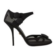 Dolce & Gabbana Eleganta Läder Ankelrem Pumps Black, Dam