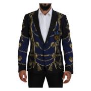 Dolce & Gabbana Multifärgad Tryckt Kappa Martini Blazer Multicolor, He...