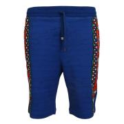 Dolce & Gabbana Multifärgad Tryckt Bermuda Shorts Blue, Herr