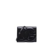 Dolce & Gabbana Stilfull Bomullsblandad Cross Body Väska Black, Dam