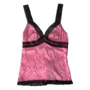Dolce & Gabbana Rosa Spets Siden Camisole Top Pink, Dam