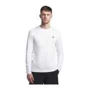 Lyle & Scott Long Sleeve Tops White, Herr