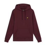 Lyle & Scott Burgundy Pullover Hoodie - Klassisk Stil Red, Herr