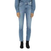 Paige High-rise Slim-fit Jeans Blue, Dam