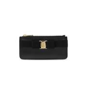 Salvatore Ferragamo Card case with bow Black, Dam