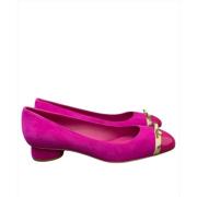 Salvatore Ferragamo Ballerina Skor Pink, Dam