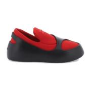 Salvatore Ferragamo Slip-Ons med Utskärningar Red, Herr