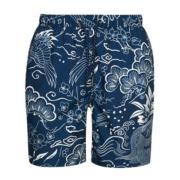 Superdry Hawaiianska badshorts Blue, Herr