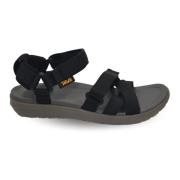 Teva Svart sandal med kardborrband Black, Dam