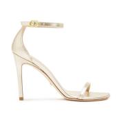 Stuart Weitzman Nudistcurve 100 Sandal Beige, Dam