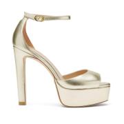 Stuart Weitzman Disco Platform Sandaler Beige, Dam