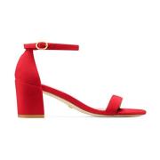 Stuart Weitzman Nudist Collection Sandaler Red, Dam