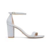 Stuart Weitzman Nearlynude Högklackade Sandaler Gray, Dam