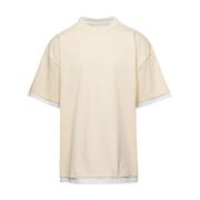 Jil Sander Doppia T-Shirt MC - Vit Bomull White, Herr