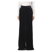 Alberta Ferretti Wide Trousers Black, Dam