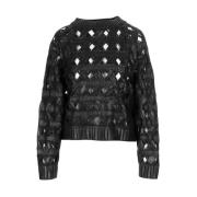 Alberta Ferretti Round-neck Knitwear Black, Dam