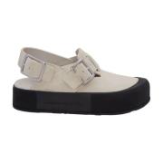 Alexander McQueen Vita platta sandaler för män White, Herr