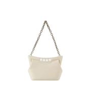 Alexander McQueen Liten Peak Hobo Väska - Läder - Mjuk Elfenben Beige,...