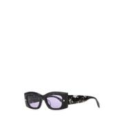 Alexander McQueen Snygga Multifärgade Acetat Solglasögon Multicolor, D...