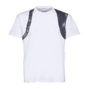 Alexander McQueen Metallic Pinafore T-shirts och Polos White, Herr