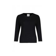 Allude Lyxig Ull-Kashmir Pullover Black, Dam