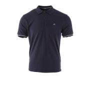 C.P. Company Marinblå Tacting Piquet Polo Shirt Blue, Herr